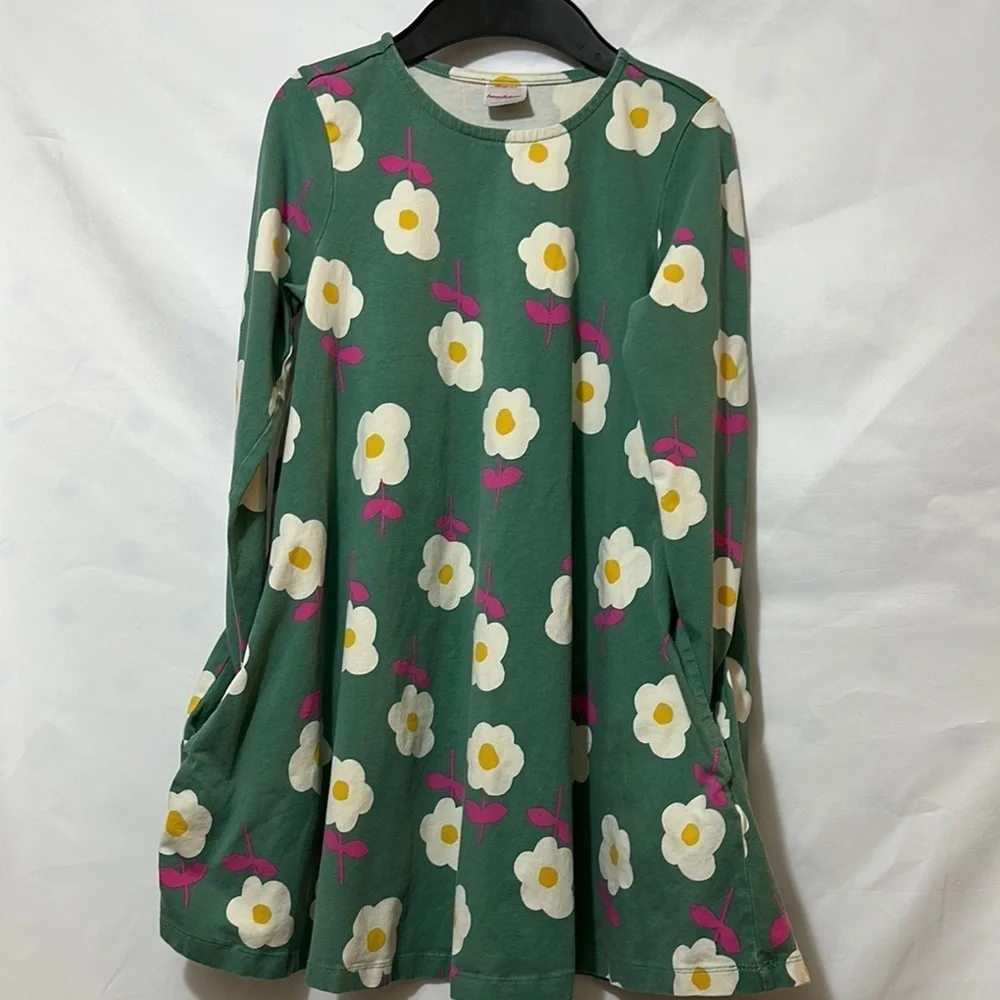 Hanna Andersson Green Floral Kids Dress